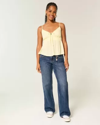 Curvy Low-Rise Dark Wash Baggy Jeans