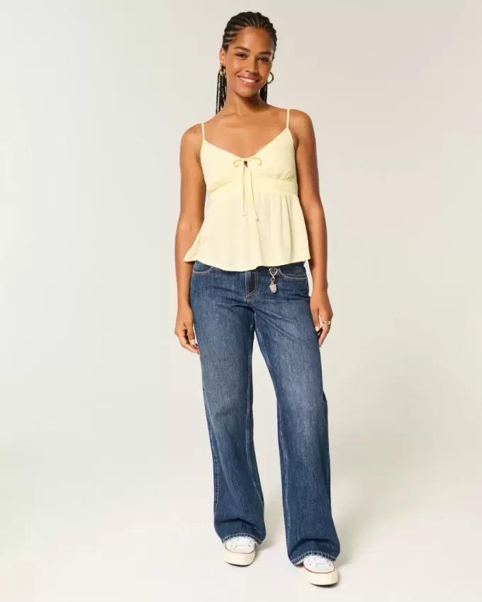 Curvy Low-Rise Dark Wash Baggy Jeans