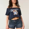 Curvy Low-Rise Dark Wash Denim Shortie Shorts Curvy Low-Rise Dark Wash Denim Shortie Shorts
