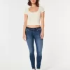 Curvy Low-Rise Dark Wash Super Skinny Jeans