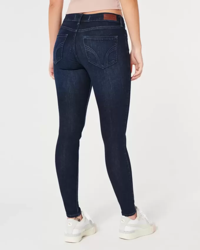 Curvy Low-Rise Dark Wash Super Skinny Jeans Curvy Low-Rise Dark Wash Super Skinny Jeans