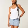 Curvy Low-Rise Denim Mini Skort