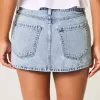 Curvy Low-Rise Denim Mini Skort