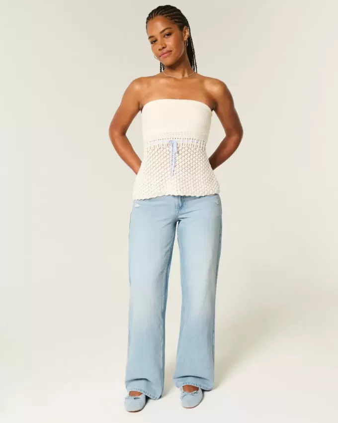 Curvy Low-Rise Distressed Baggy Jeans Curvy Low-Rise Distressed Baggy Jeans