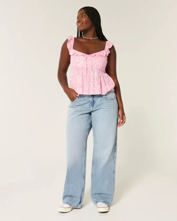 Curvy Low-Rise Light Wash Baggy Jeans Curvy Low-Rise Light Wash Baggy Jeans
