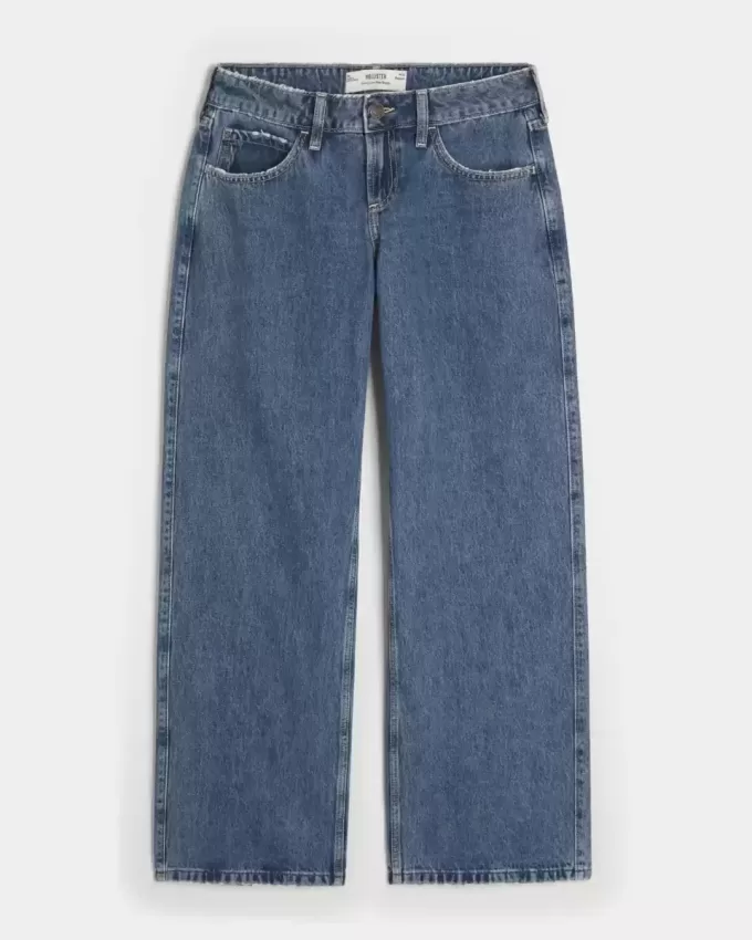 Curvy Low-Rise Medium Wash Baggy Jeans