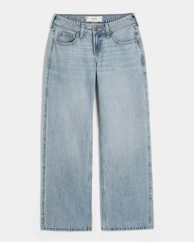 Curvy Low-Rise Medium Wash Baggy Jeans