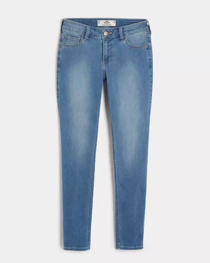Curvy Low-Rise Medium Wash Super Skinny Jeans Curvy Low-Rise Medium Wash Super Skinny Jeans