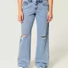 Curvy Low-Rise Ripped Medium Wash Baggy Jeans Curvy Low-Rise Ripped Medium Wash Baggy Jeans