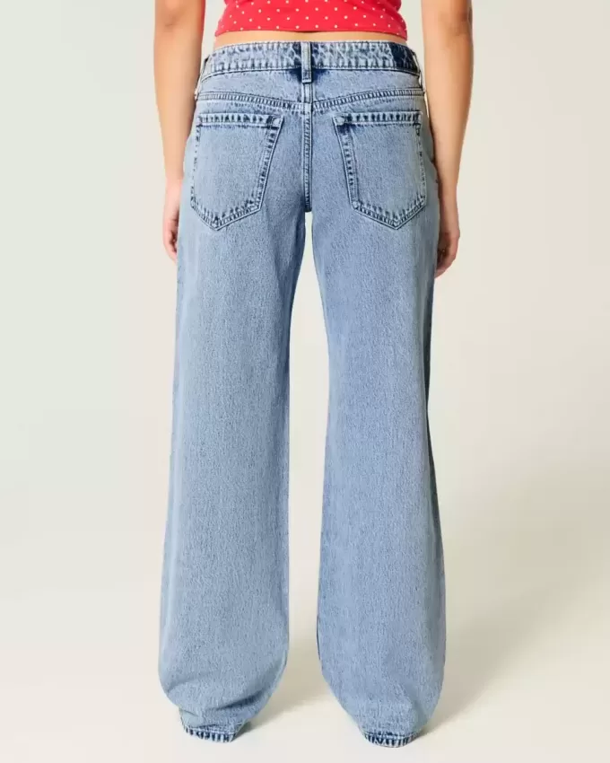 Curvy Low-Rise Ripped Medium Wash Baggy Jeans Curvy Low-Rise Ripped Medium Wash Baggy Jeans