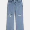 Curvy Low-Rise Ripped Medium Wash Baggy Jeans Curvy Low-Rise Ripped Medium Wash Baggy Jeans