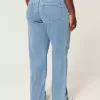 Curvy Low-Rise Ripped Medium Wash Relaxed Straight Jeans Curvy Low-Rise Ripped Medium Wash Relaxed Straight Jeans