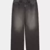 Curvy Low-Rise Washed Black Baggy Jeans Curvy Low-Rise Washed Black Baggy Jeans