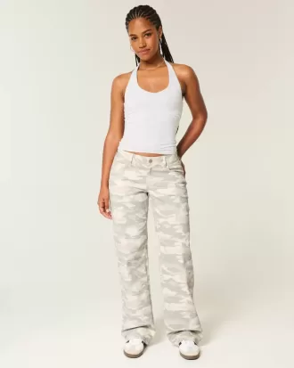 Curvy Low-rise Y2K Camo Baggy Jeans