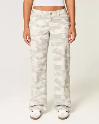 Curvy Low-rise Y2K Camo Baggy Jeans