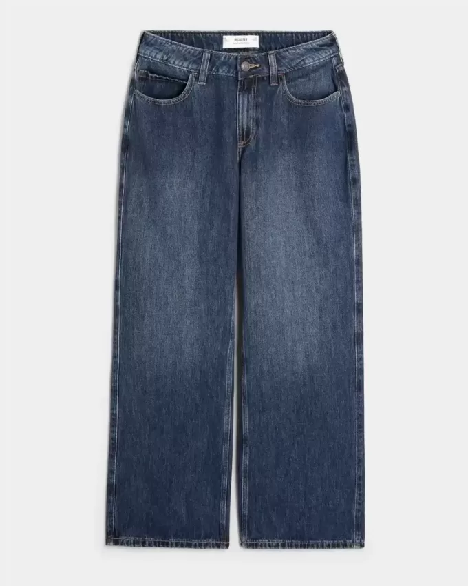 Curvy Mid-Rise Dark Wash Baggy Jeans Curvy Mid-Rise Dark Wash Baggy Jeans