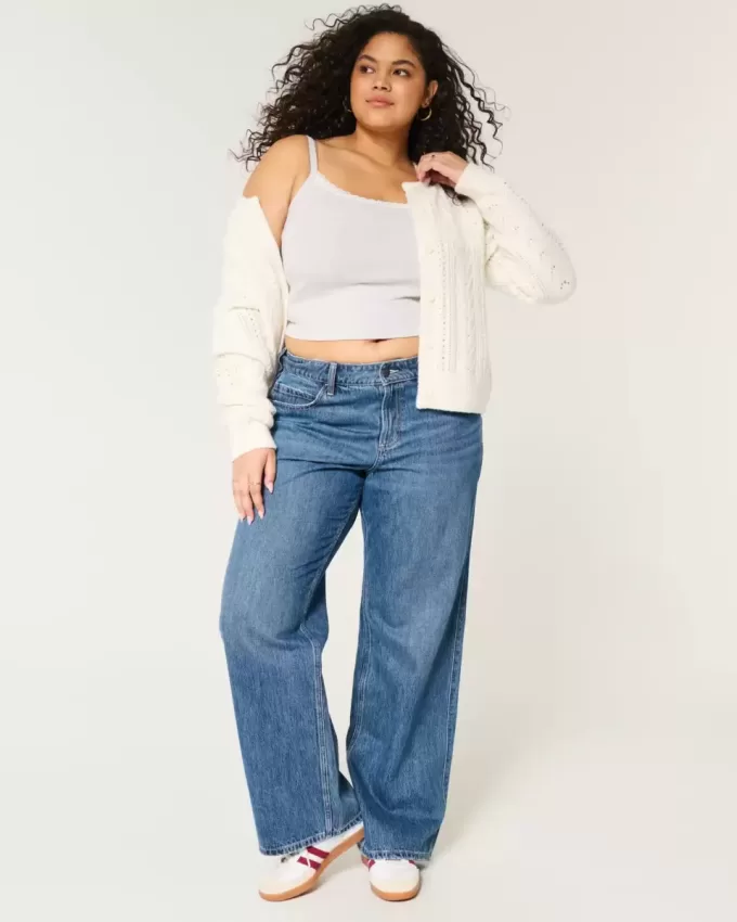Curvy Mid-Rise Medium Wash Baggy Jeans Curvy Mid-Rise Medium Wash Baggy Jeans