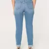 Curvy Ultra High-Rise Ripped Medium Wash Mom Jeans