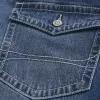 Dark Wash Baggy Bootcut Jeans