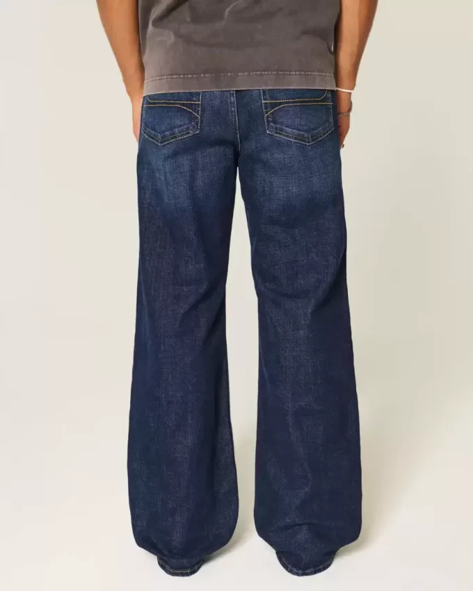 Dark Wash Baggy Bootcut Jeans Dark Wash Baggy Bootcut Jeans