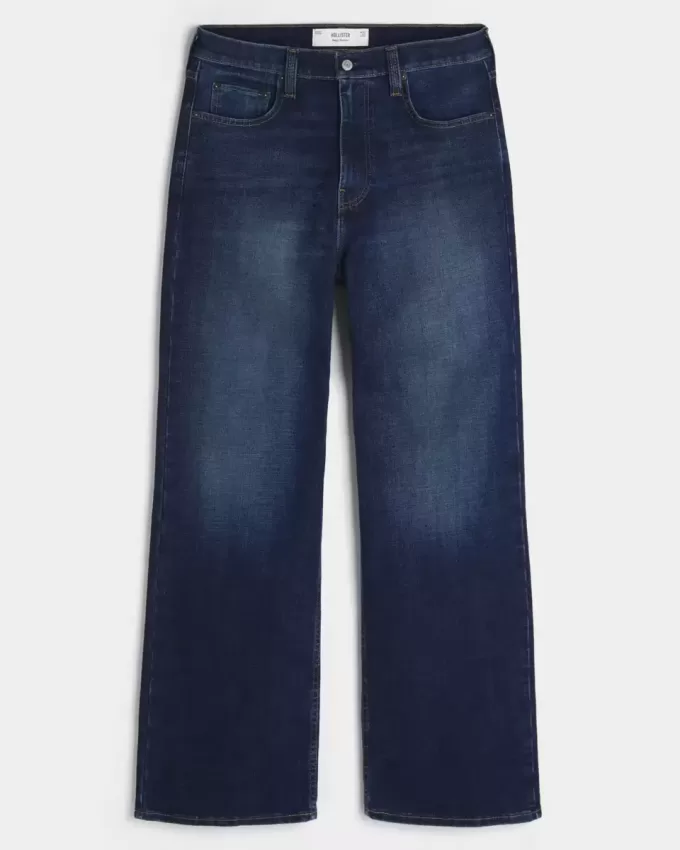 Dark Wash Baggy Bootcut Jeans Dark Wash Baggy Bootcut Jeans