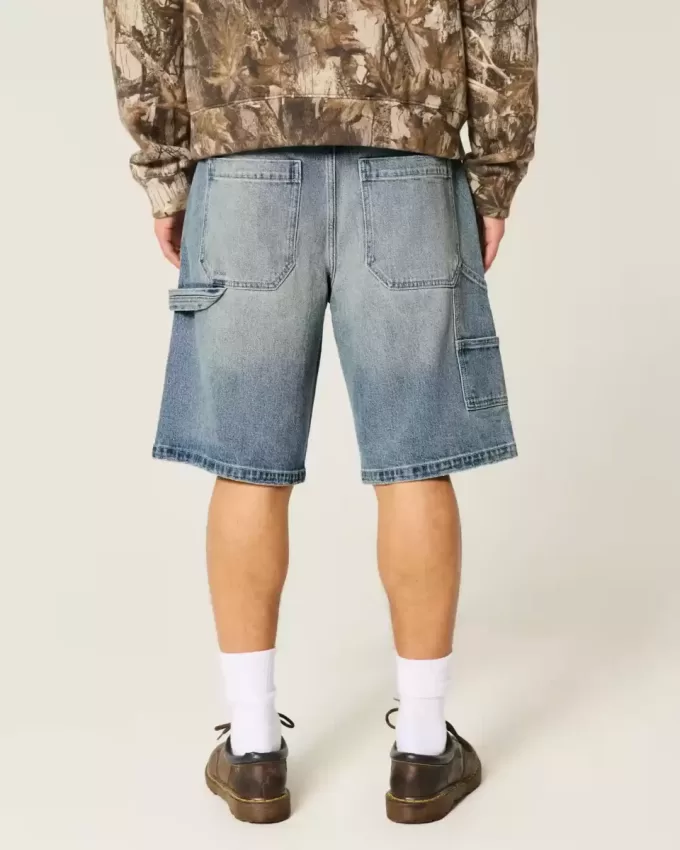 Dark Wash Baggy Denim Shorts Dark Wash Baggy Denim Shorts