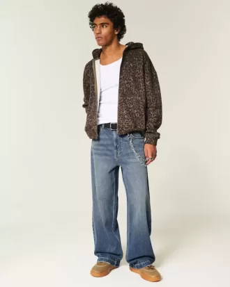 Dark Wash Dice Graphic Super Baggy Jeans Dark Wash Dice Graphic Super Baggy Jeans