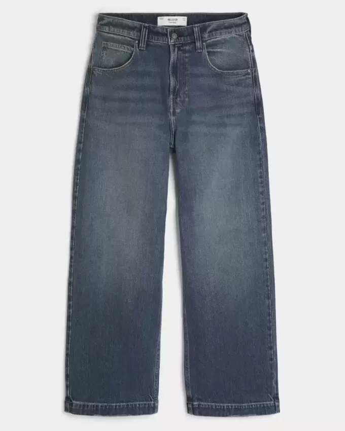 Dark Wash Dice Graphic Super Baggy Jeans Dark Wash Dice Graphic Super Baggy Jeans