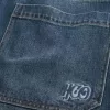 Dark Wash Logo Embroidery Super Baggy Jeans Dark Wash Logo Embroidery Super Baggy Jeans