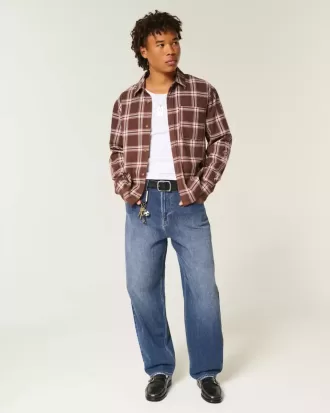 Dark Wash Skater Baggy Jeans