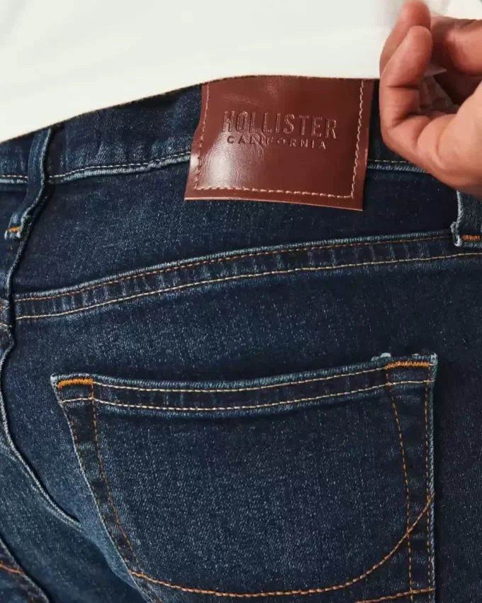 Dark Wash Slim Straight Jeans