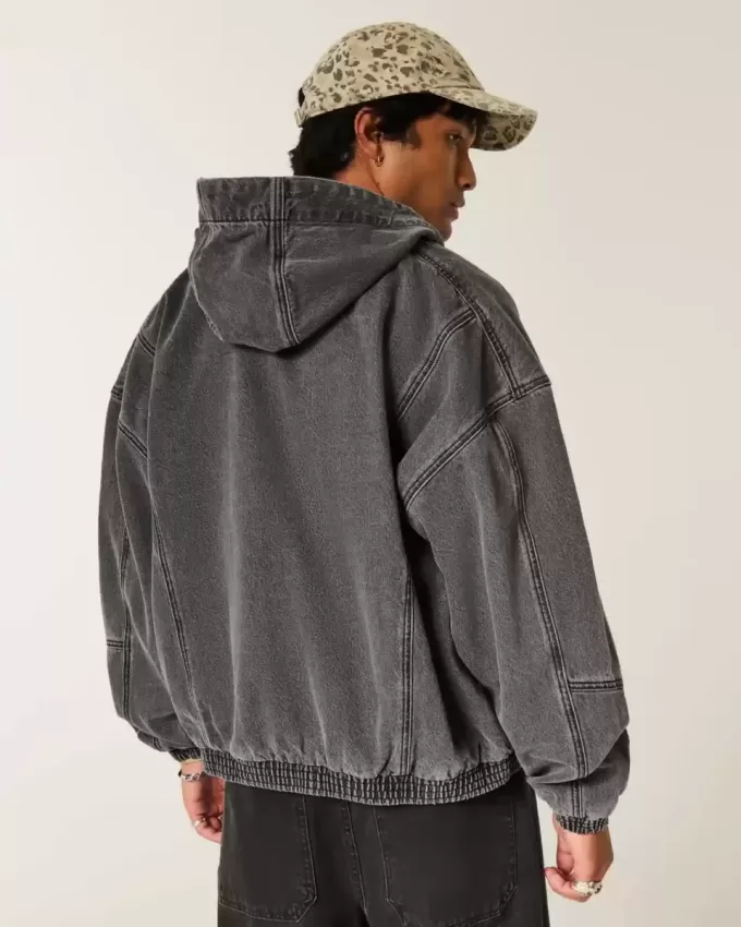 Denim Zip-Up Skater Jacket Denim Zip-Up Skater Jacket