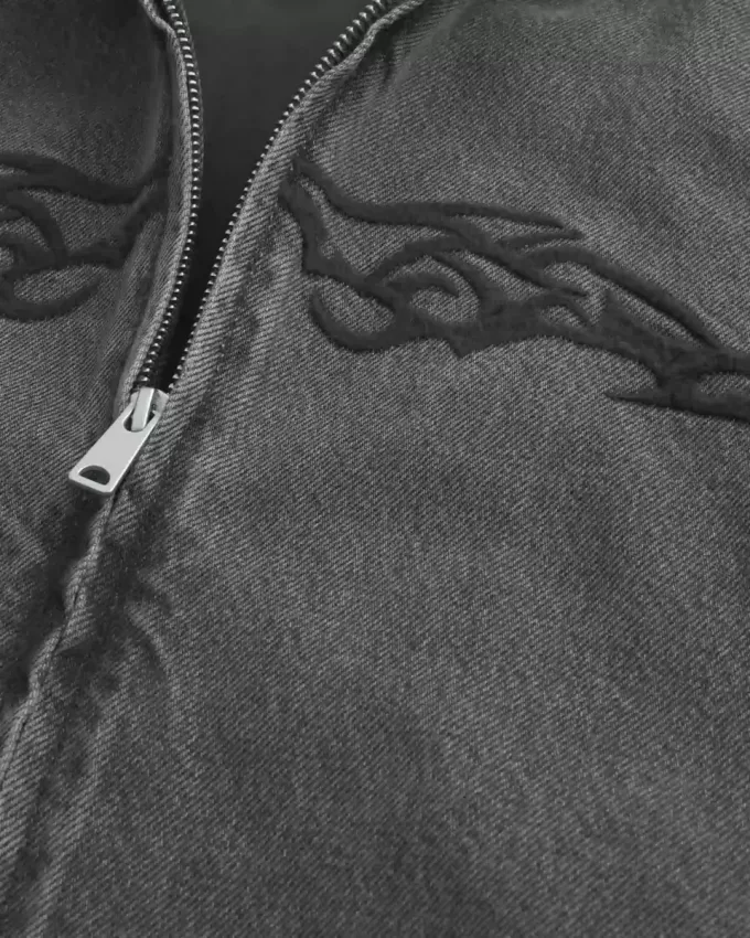 Denim Zip-Up Skater Jacket Denim Zip-Up Skater Jacket