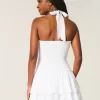 Double-Tier Smocked Halter Skort Dress