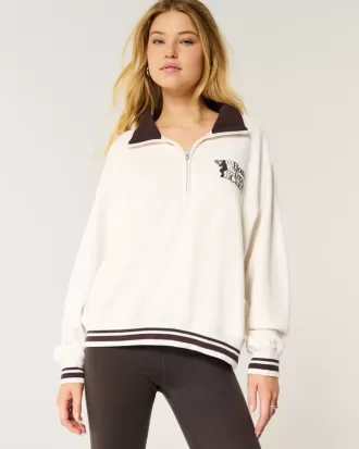 Easy Boston Tennis Club Graphic Half-Zip Sweatshirt