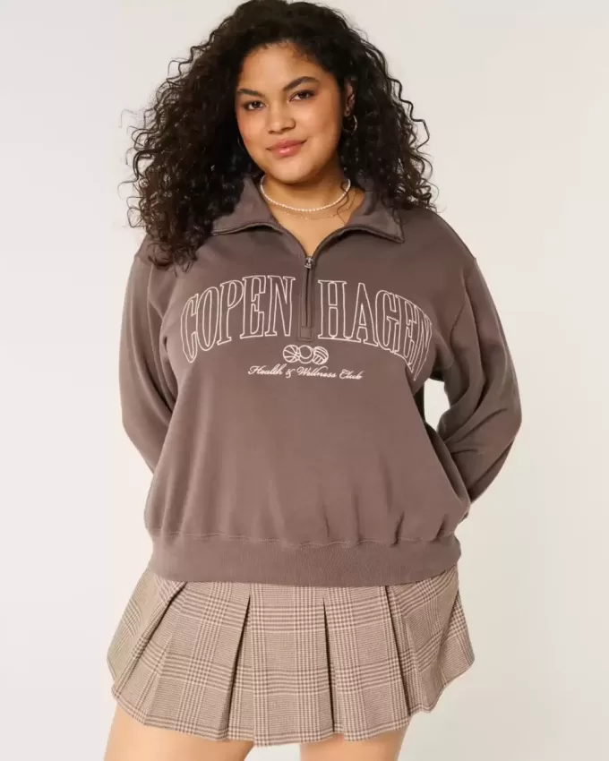 Easy Copenhagen Graphic Half-Zip Sweatshirt Easy Copenhagen Graphic Half-Zip Sweatshirt