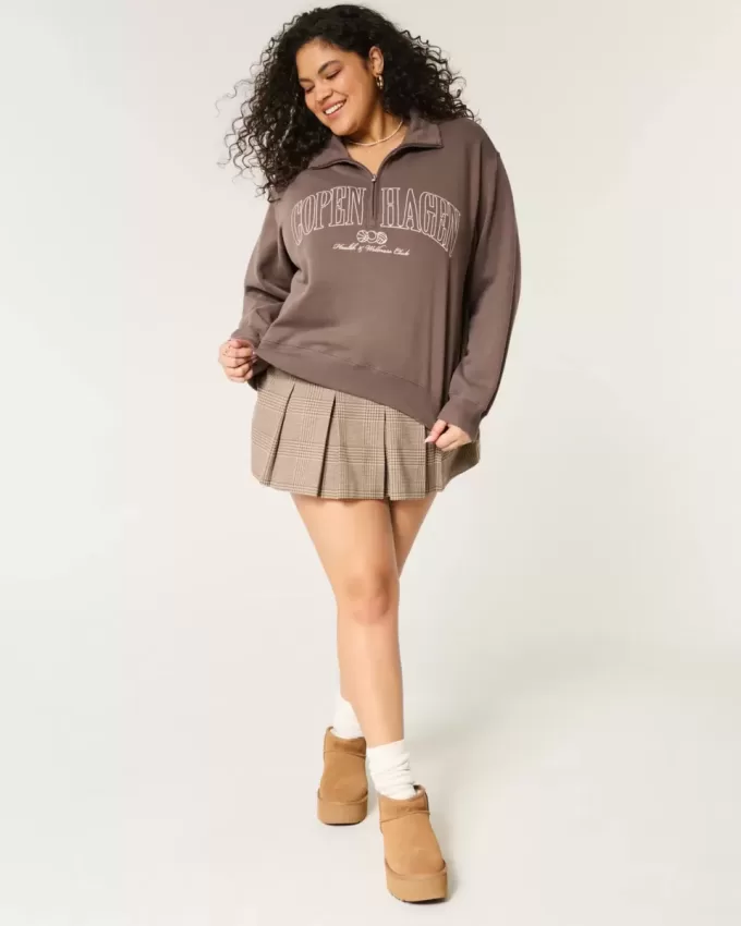 Easy Copenhagen Graphic Half-Zip Sweatshirt Easy Copenhagen Graphic Half-Zip Sweatshirt