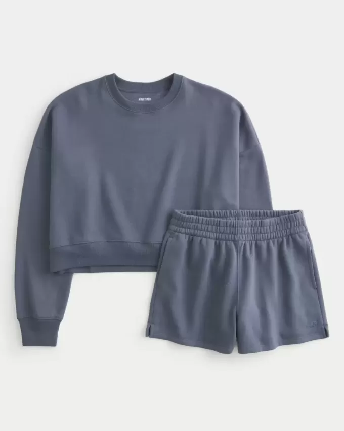 Easy Crew Sweatshirt & Fleece Shorts Bundle