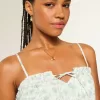 Easy Crop Strapless Lace Inset Tube Top
