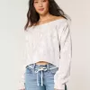 Easy Double Off-the-Shoulder Camo Pattern Sweatshirt Easy Double Off-the-Shoulder Camo Pattern Sweatshirt