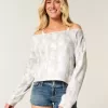 Easy Double Off-the-Shoulder Camo Sweatshirt Easy Double Off-the-Shoulder Camo Sweatshirt
