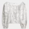 Easy Double Off-the-Shoulder Camo Sweatshirt Easy Double Off-the-Shoulder Camo Sweatshirt
