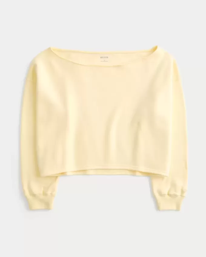 Easy Double Off-the-Shoulder Sweatshirt Easy Double Off-the-Shoulder Sweatshirt