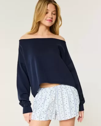 Easy Double Off-the-Shoulder Sweatshirt Easy Double Off-the-Shoulder Sweatshirt