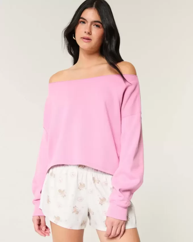 Easy Double Off-the-Shoulder Sweatshirt Easy Double Off-the-Shoulder Sweatshirt