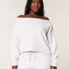 Easy Double Off-the-Shoulder Sweatshirt Easy Double Off-the-Shoulder Sweatshirt