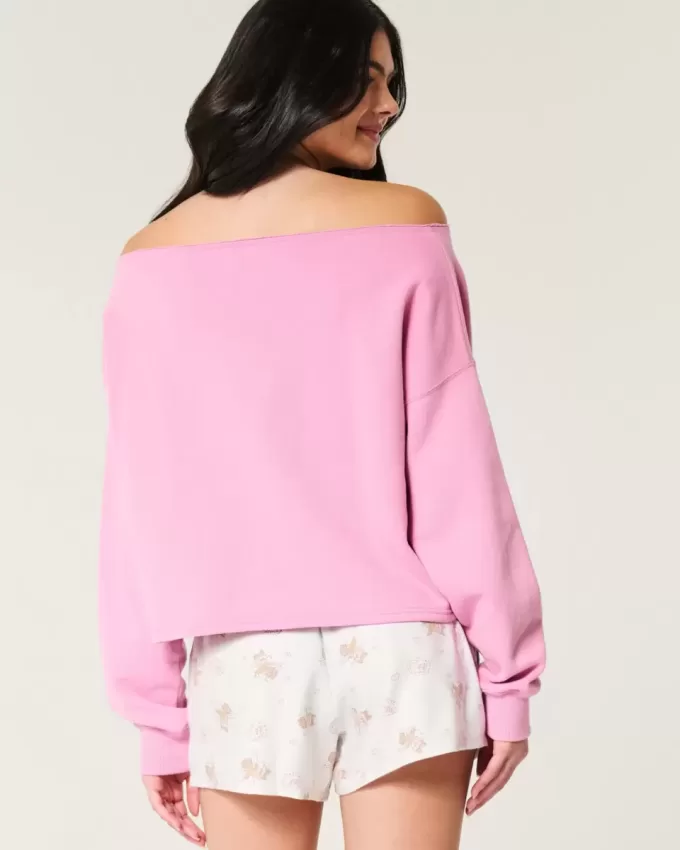 Easy Double Off-the-Shoulder Sweatshirt Easy Double Off-the-Shoulder Sweatshirt