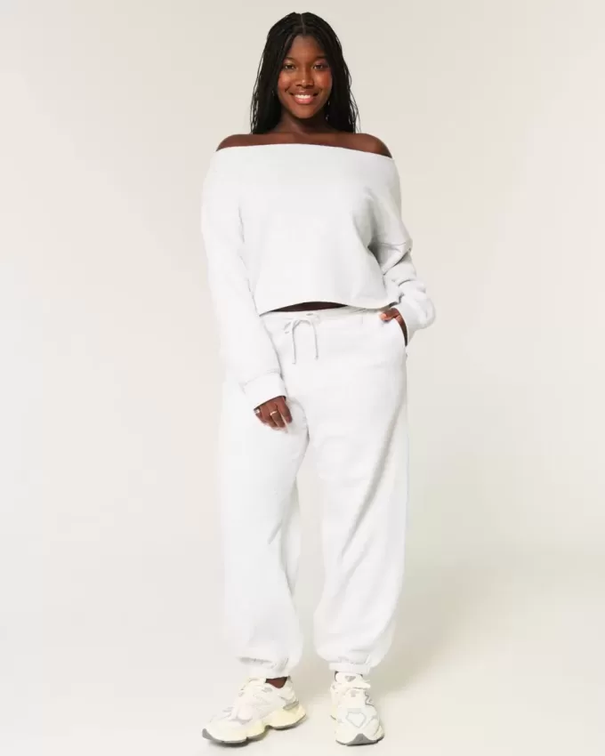 Easy Double Off-the-Shoulder Sweatshirt Easy Double Off-the-Shoulder Sweatshirt