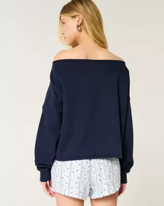 Easy Double Off-the-Shoulder Sweatshirt Easy Double Off-the-Shoulder Sweatshirt