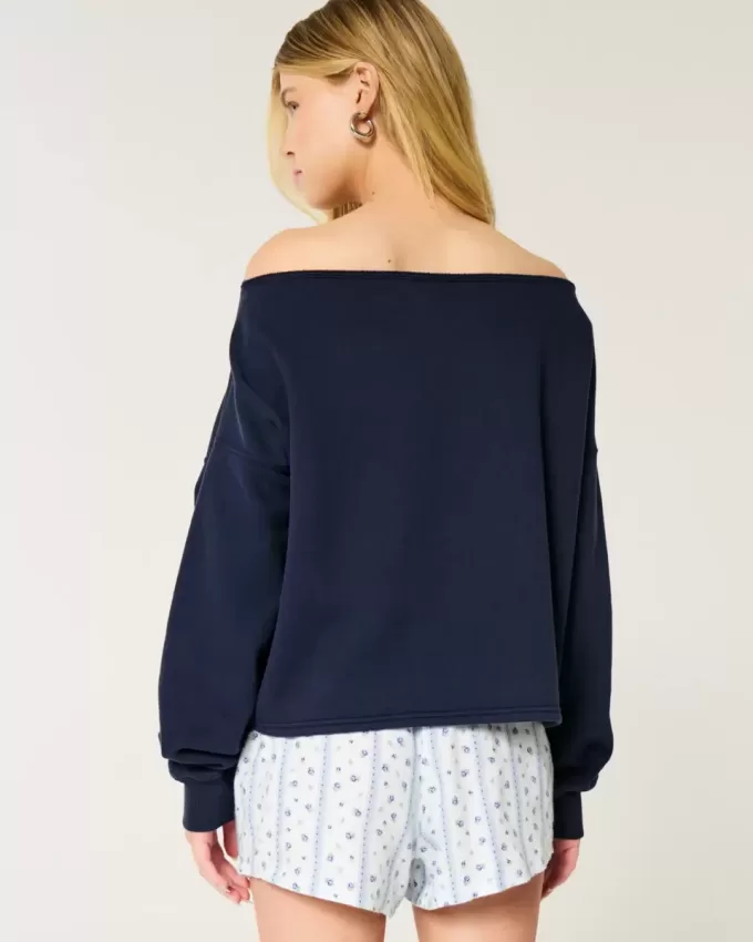 Easy Double Off-the-Shoulder Sweatshirt